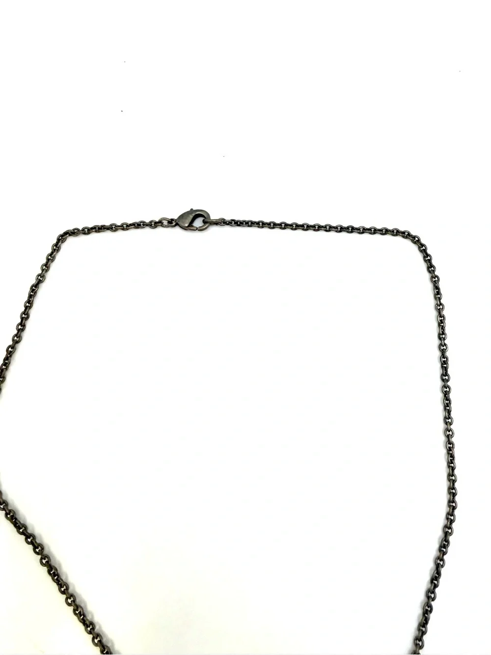 Nina Ricci for Avon Blue Crystal Teardrop Pendant Necklace 17.25”